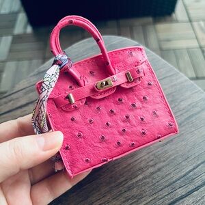 Mini Tote, Bag Charm, Coin Purse, Headphones Holder - PINK